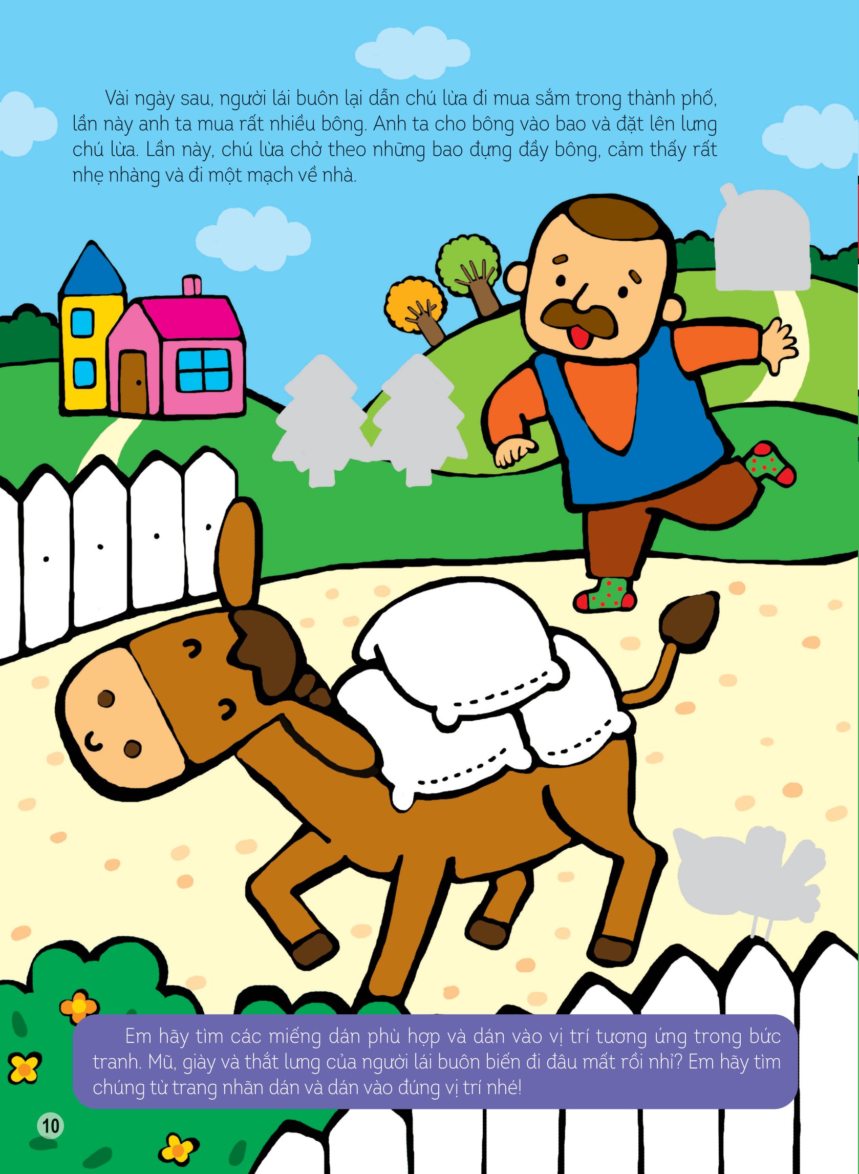 hình dán thông minh giúp bé làm quen với toán học - các loài vật dưới ánh trăng