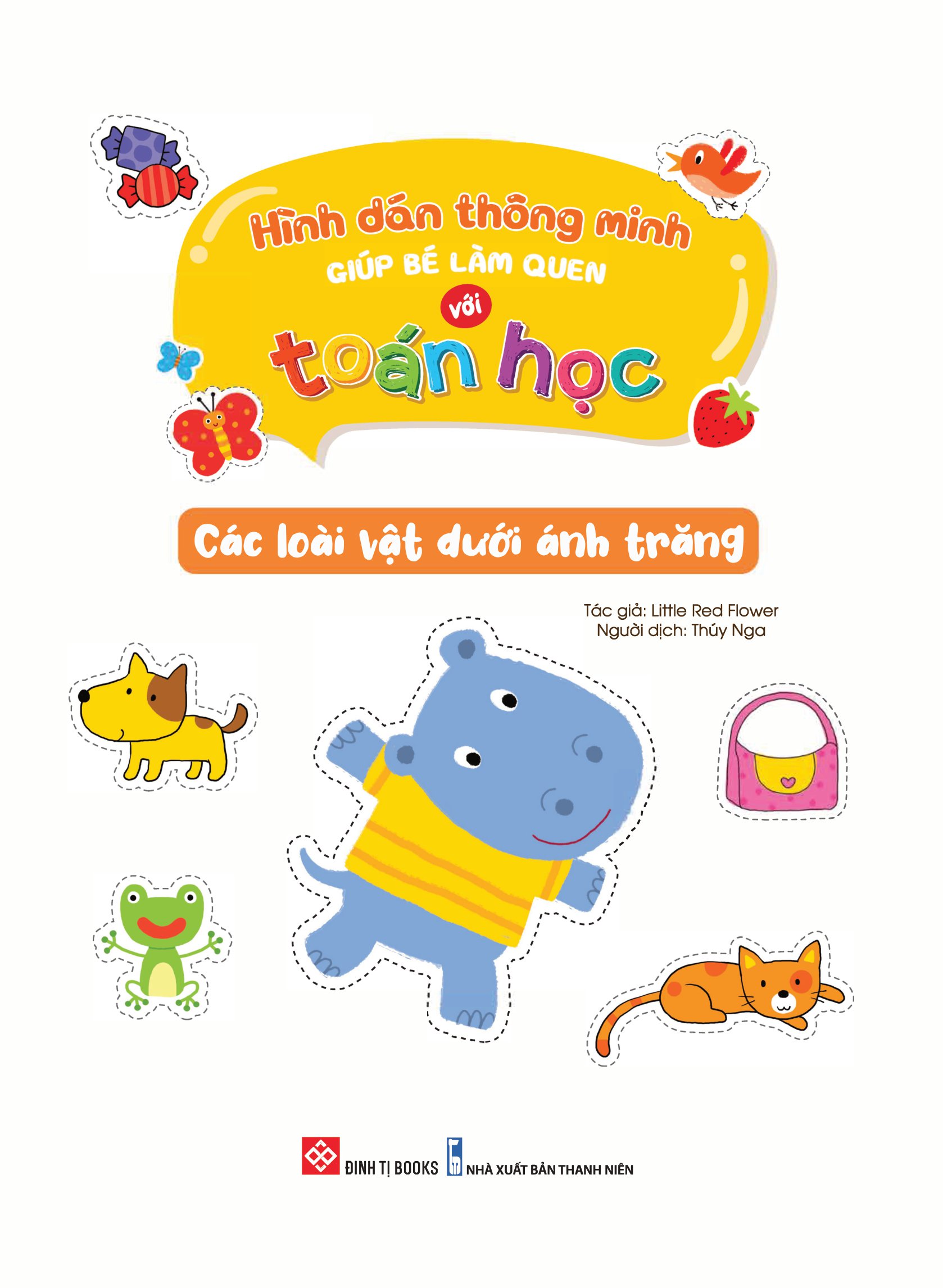 hình dán thông minh giúp bé làm quen với toán học - các loài vật dưới ánh trăng