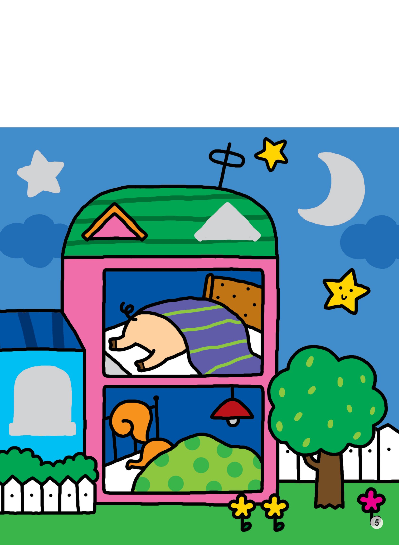 hình dán thông minh giúp bé làm quen với toán học - các loài vật dưới ánh trăng