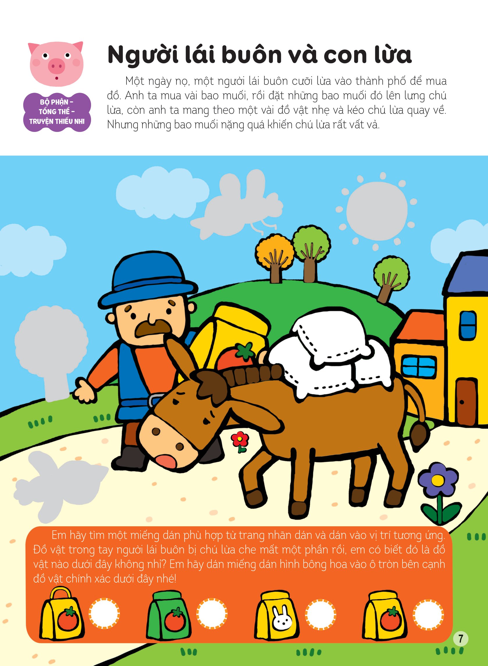 hình dán thông minh giúp bé làm quen với toán học - các loài vật dưới ánh trăng