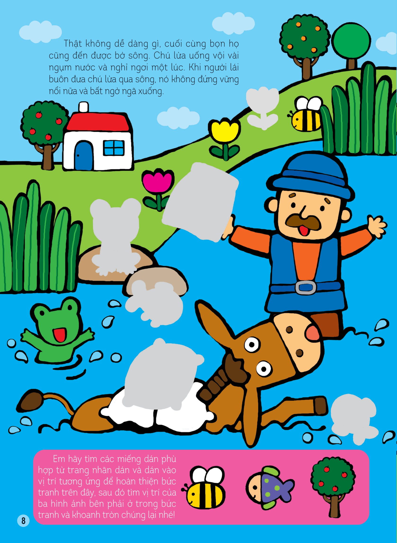 hình dán thông minh giúp bé làm quen với toán học - các loài vật dưới ánh trăng