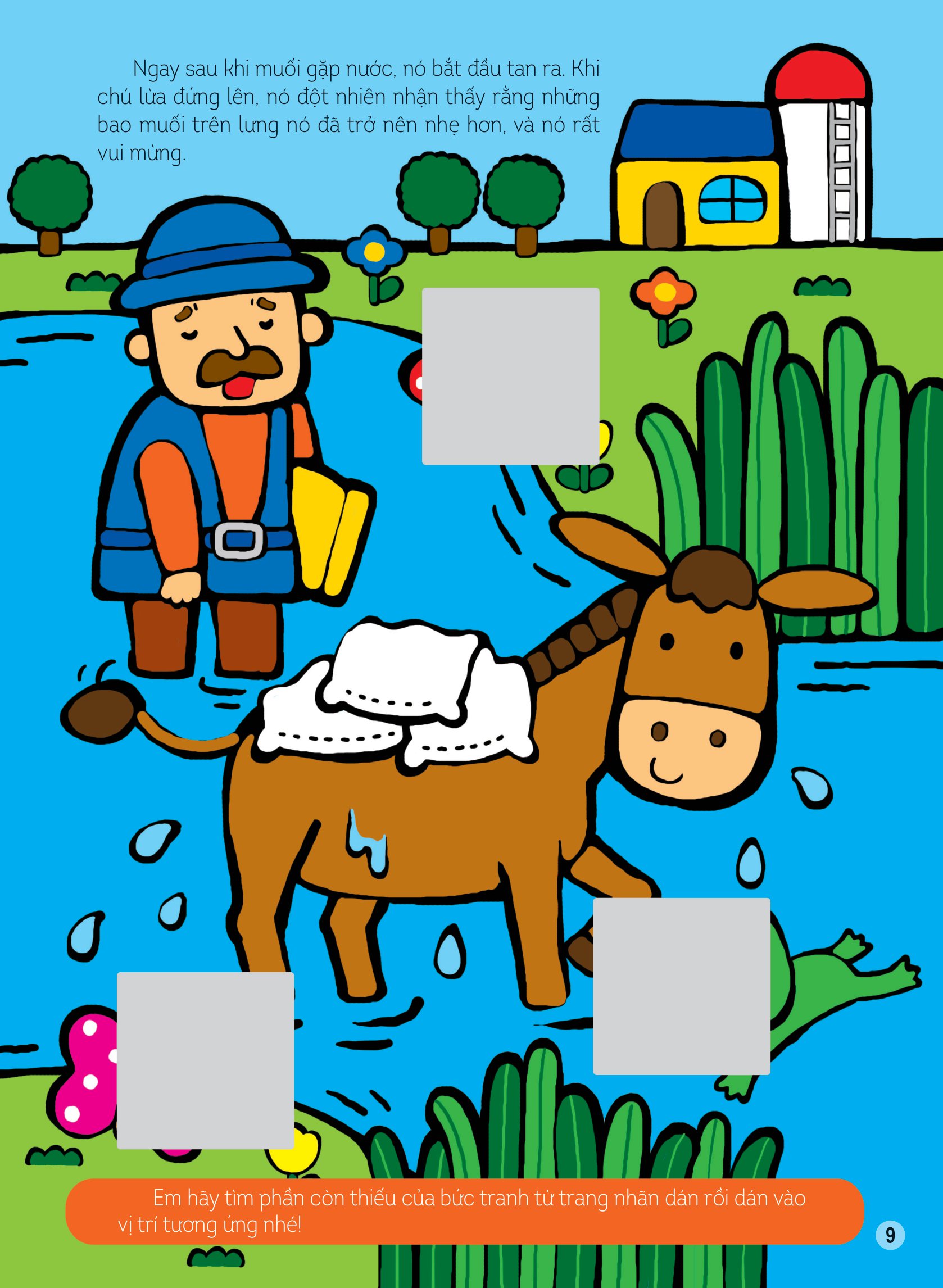 hình dán thông minh giúp bé làm quen với toán học - các loài vật dưới ánh trăng