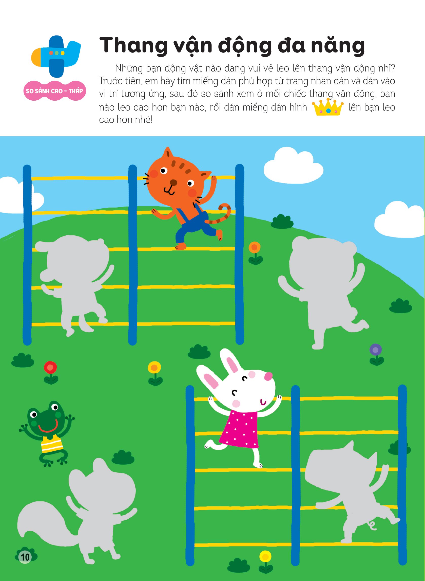 hình dán thông minh giúp bé làm quen với toán học - cây nấm của thỏ con