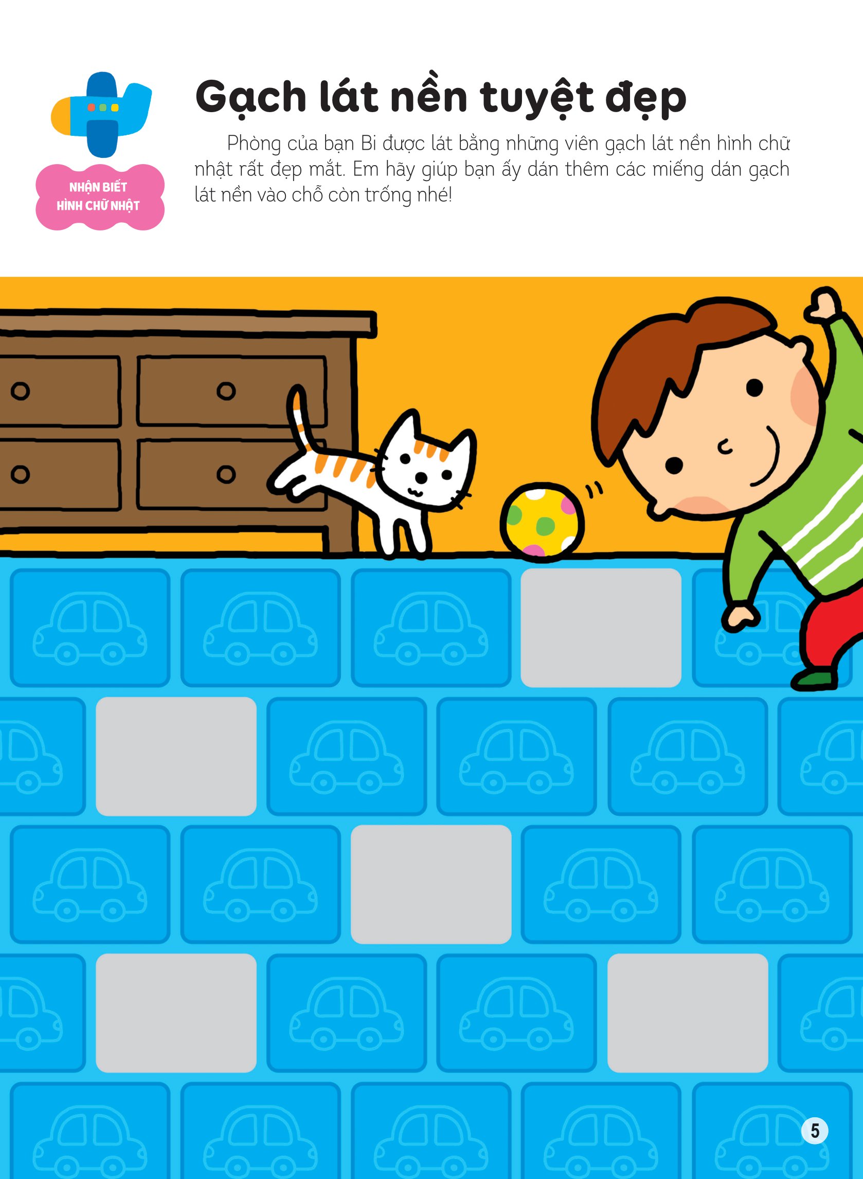 hình dán thông minh giúp bé làm quen với toán học - cây nấm của thỏ con