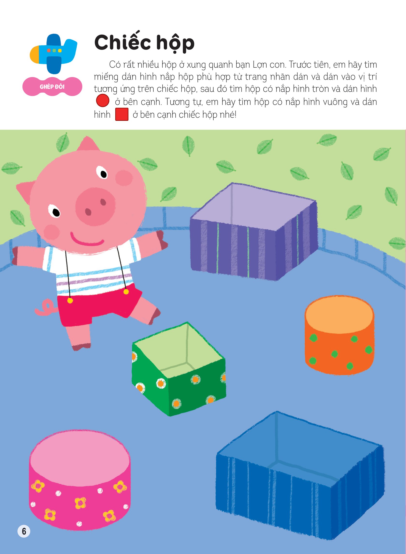 hình dán thông minh giúp bé làm quen với toán học - cây nấm của thỏ con