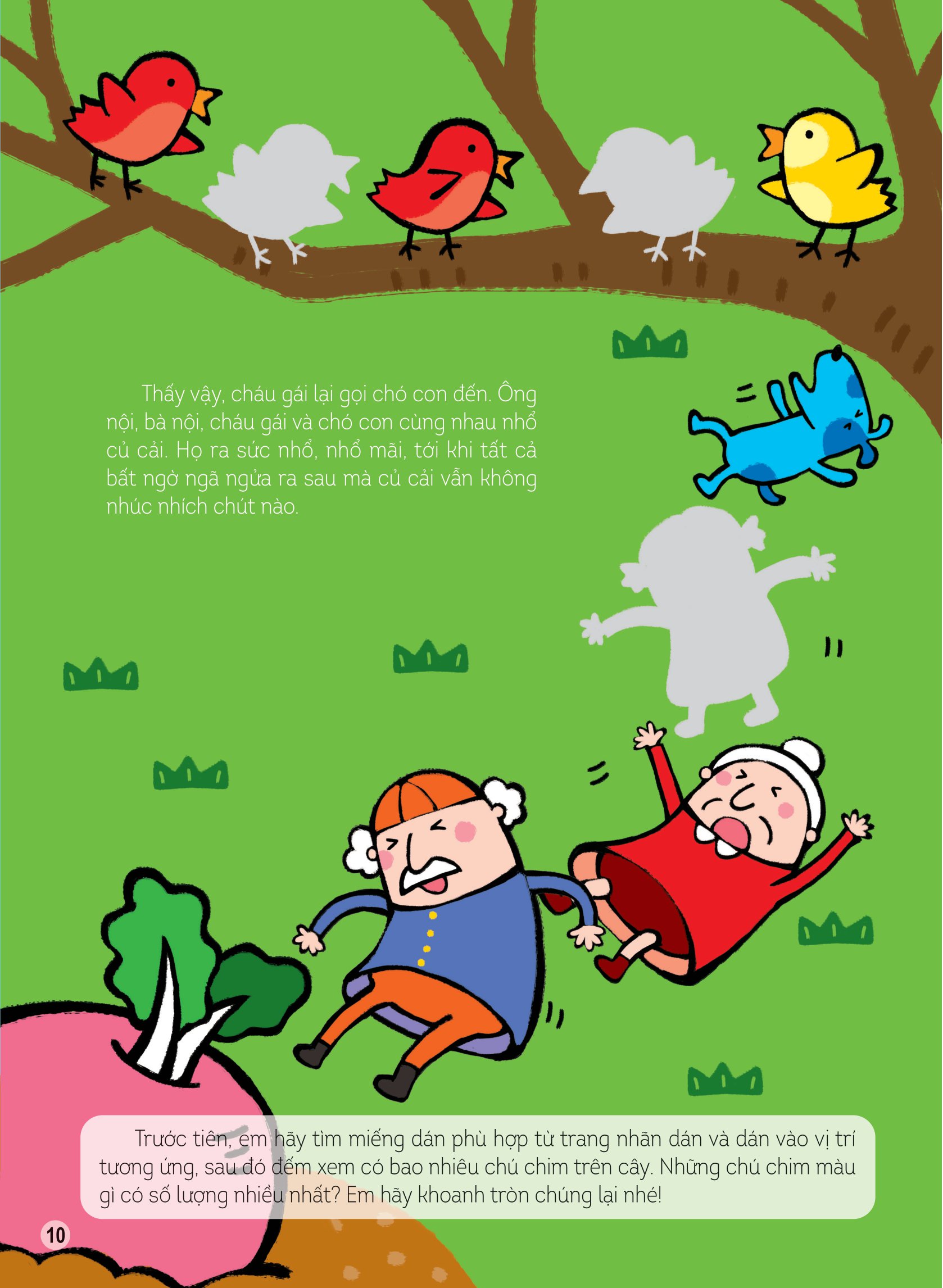 hình dán thông minh giúp bé làm quen với toán học - chiếc diều bay lên