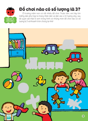 hình dán thông minh giúp bé làm quen với toán học - quầy hoa quả của lợn con