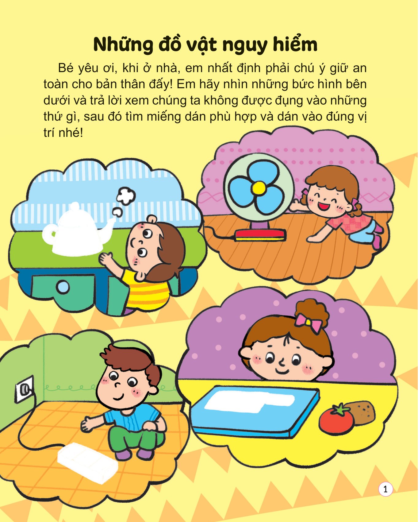 hình dán thú vị rèn trí thông minh - an toàn mạnh khỏe (dành cho trể từ 2-6 tuổi)