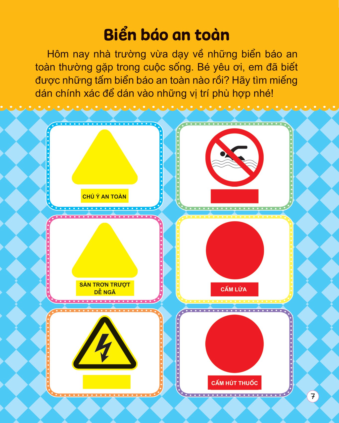 hình dán thú vị rèn trí thông minh - an toàn mạnh khỏe (dành cho trể từ 2-6 tuổi)