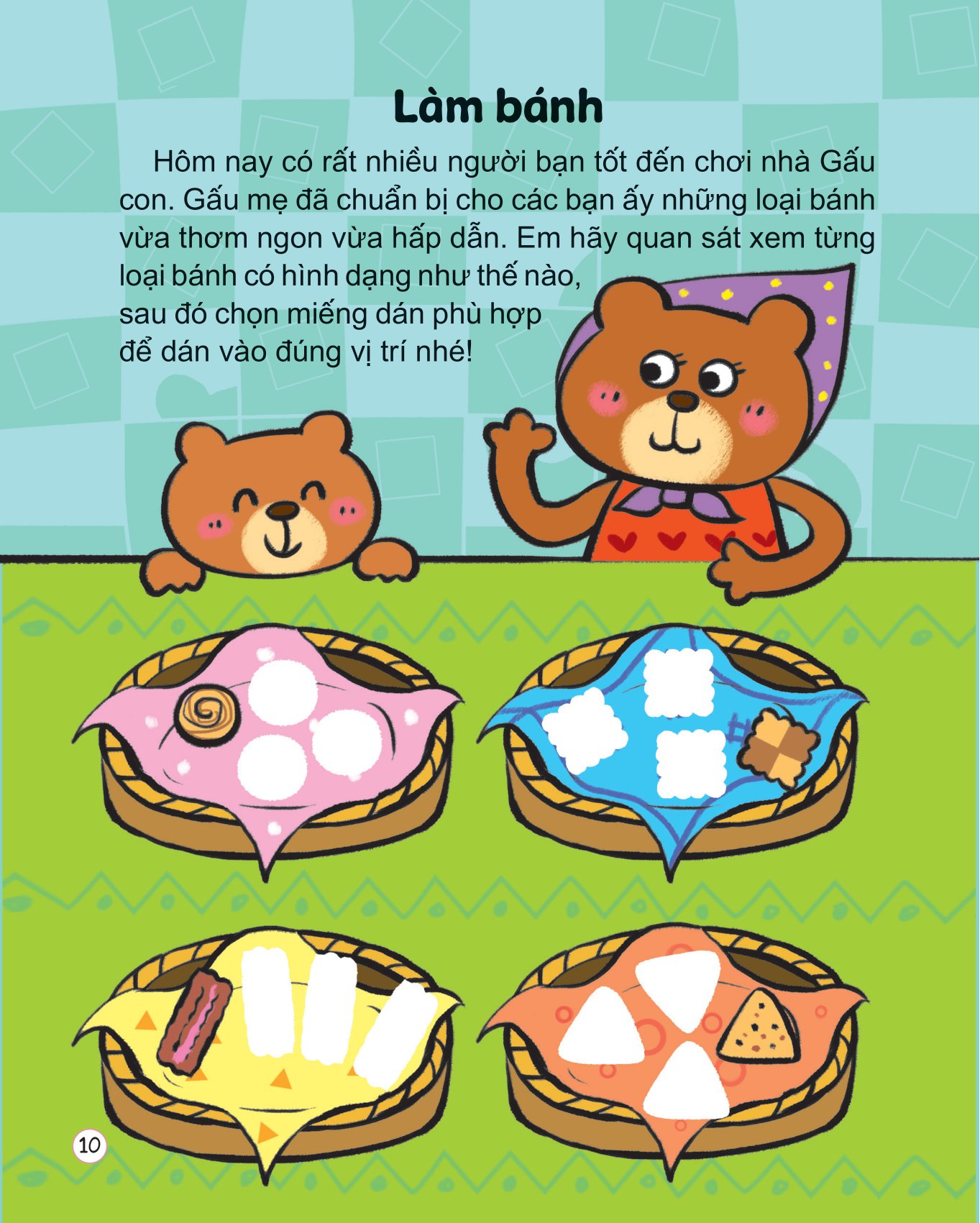 hình dán thú vị - rèn trí thông minh - nhận biết hình dạng