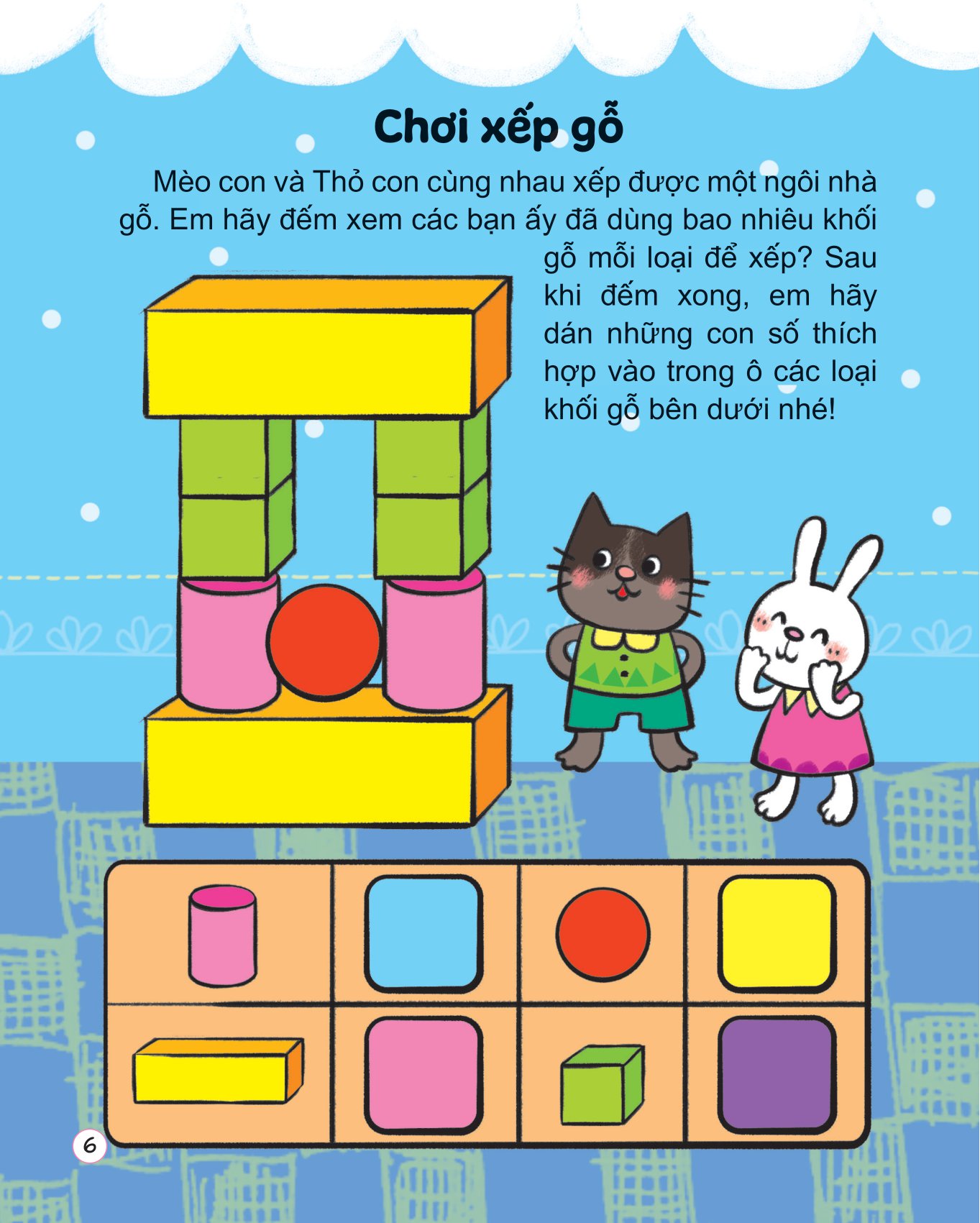 hình dán thú vị - rèn trí thông minh - nhận biết hình dạng