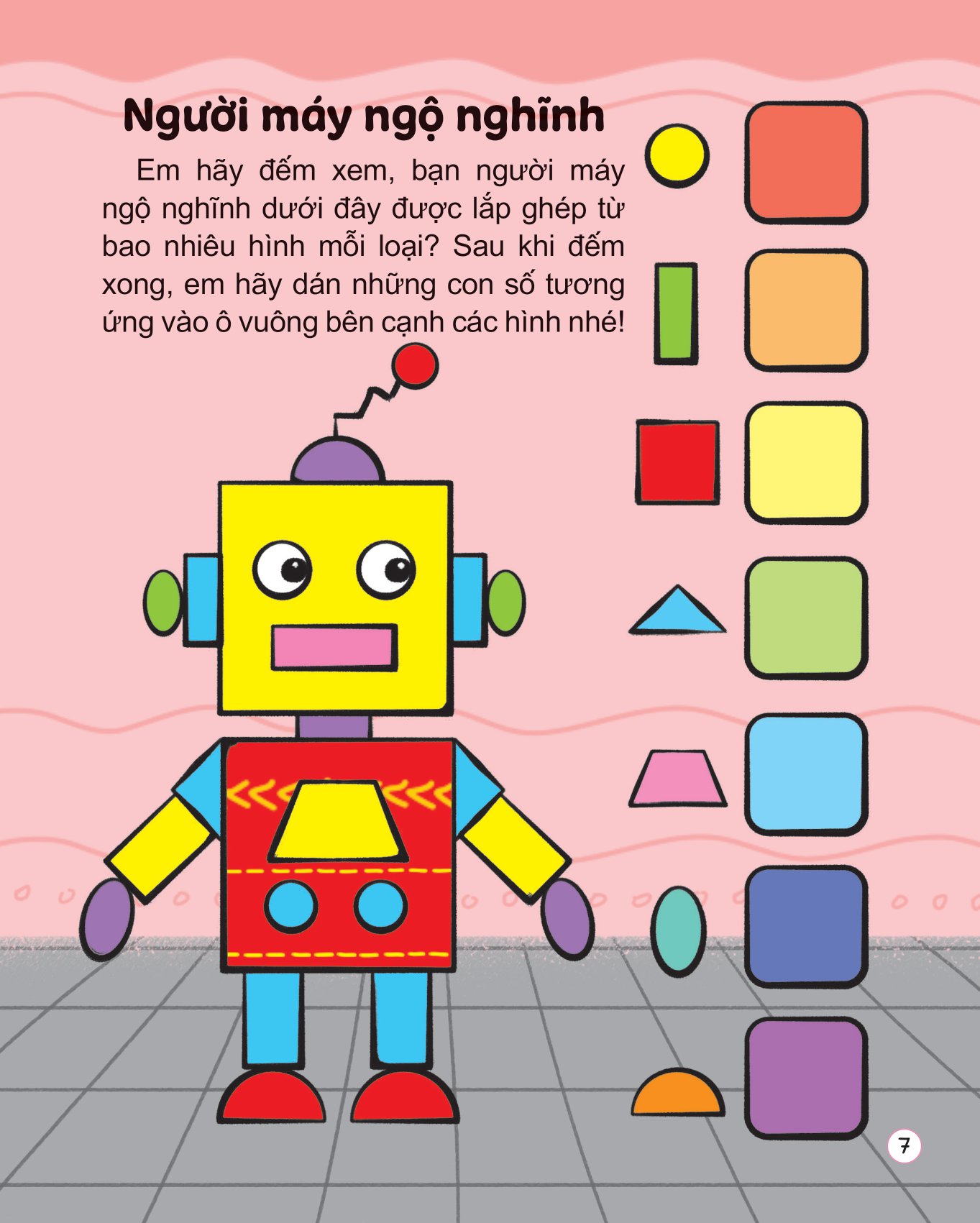 hình dán thú vị - rèn trí thông minh - nhận biết hình dạng