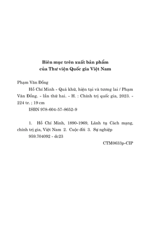 hồ chí minh - quá khứ, hiện tại và tương lai
