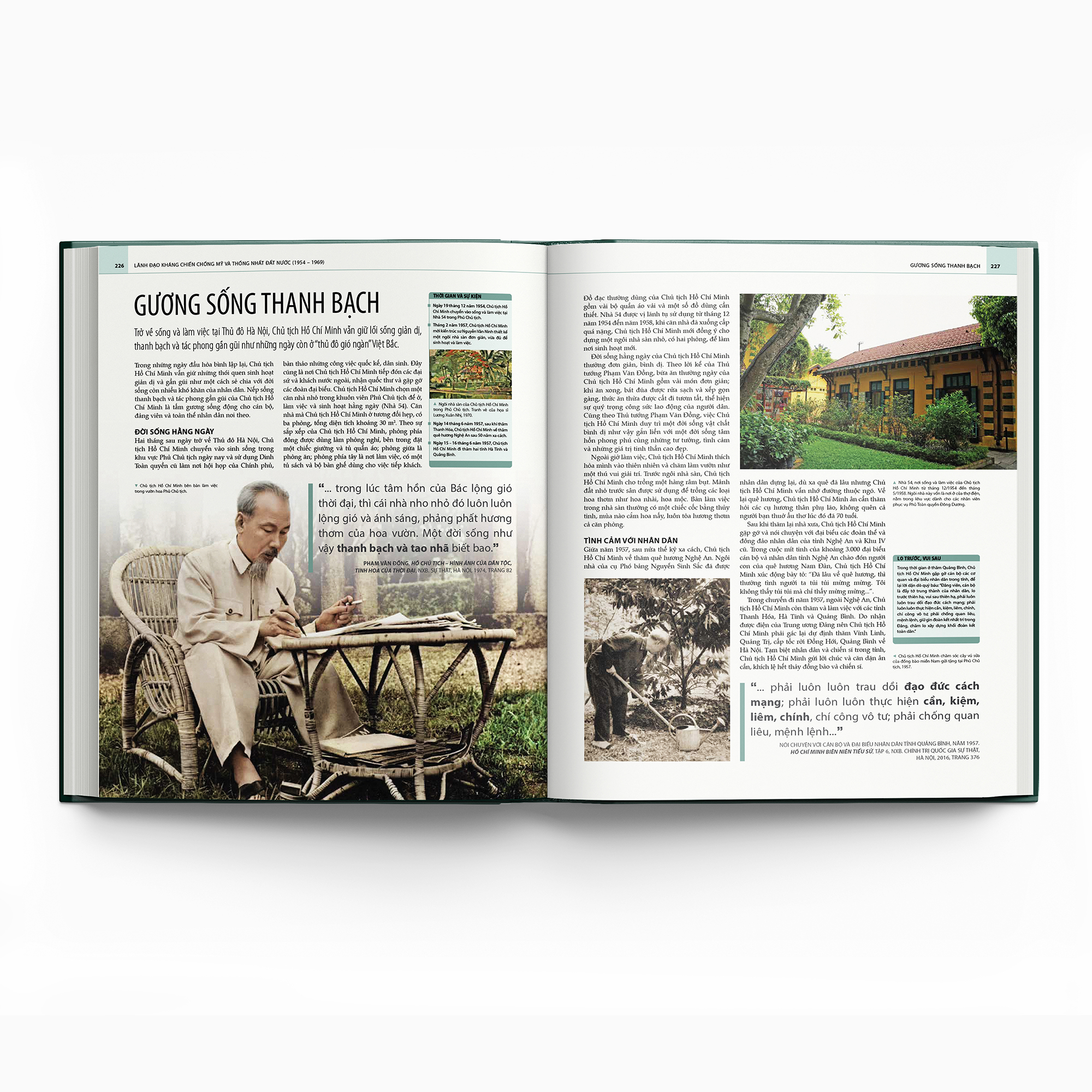 Ho Chi Minh - Tieu Su Bang Hinh - Bia Cung - Tang Kem 1 Bookmark + 4 Postcard