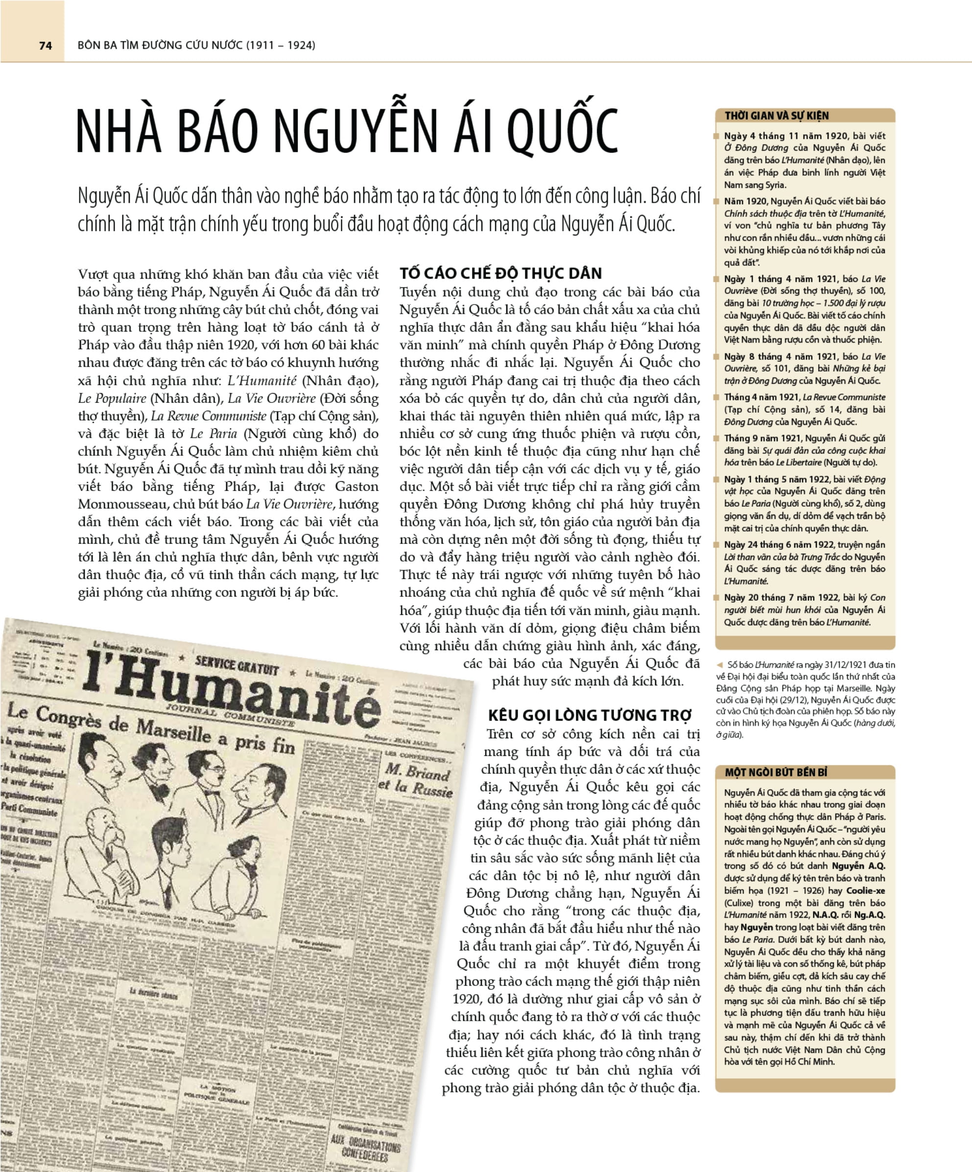 Ho Chi Minh - Tieu Su Bang Hinh - Bia Cung - Tang Kem 1 Bookmark + 4 Postcard