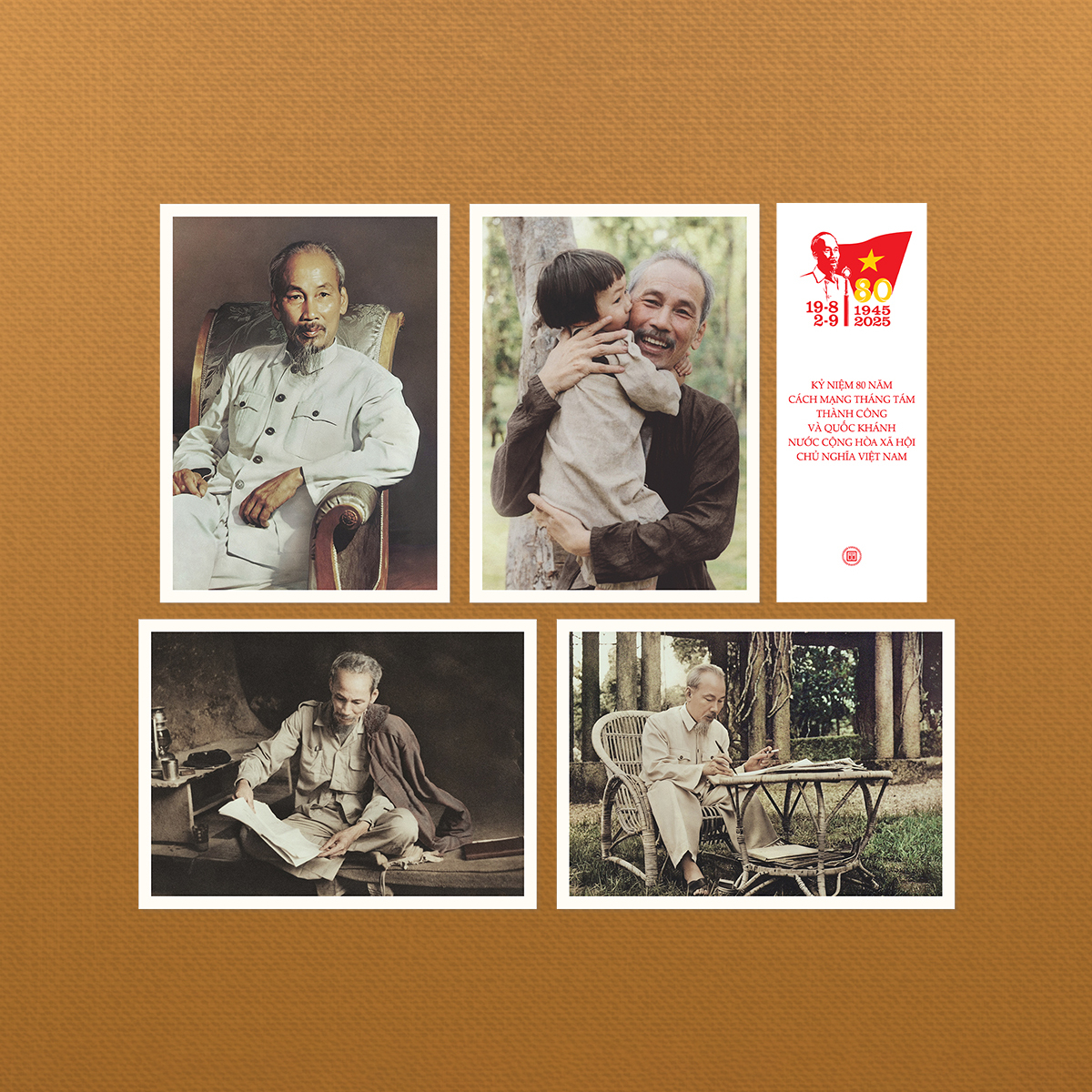Ho Chi Minh - Tieu Su Bang Hinh - Bia Cung - Tang Kem 1 Bookmark + 4 Postcard