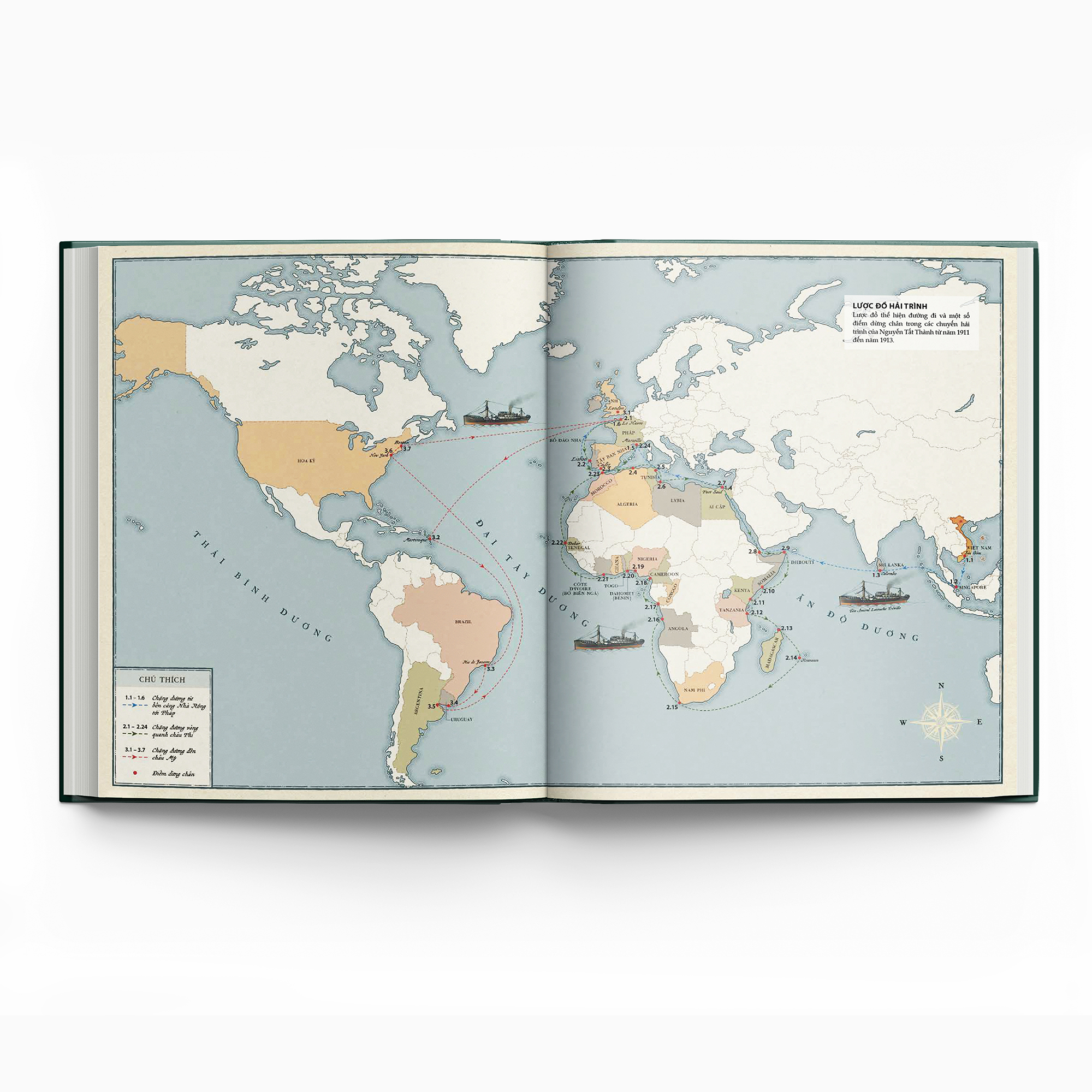 Ho Chi Minh - Tieu Su Bang Hinh - Bia Cung - Tang Kem 1 Bookmark + 4 Postcard