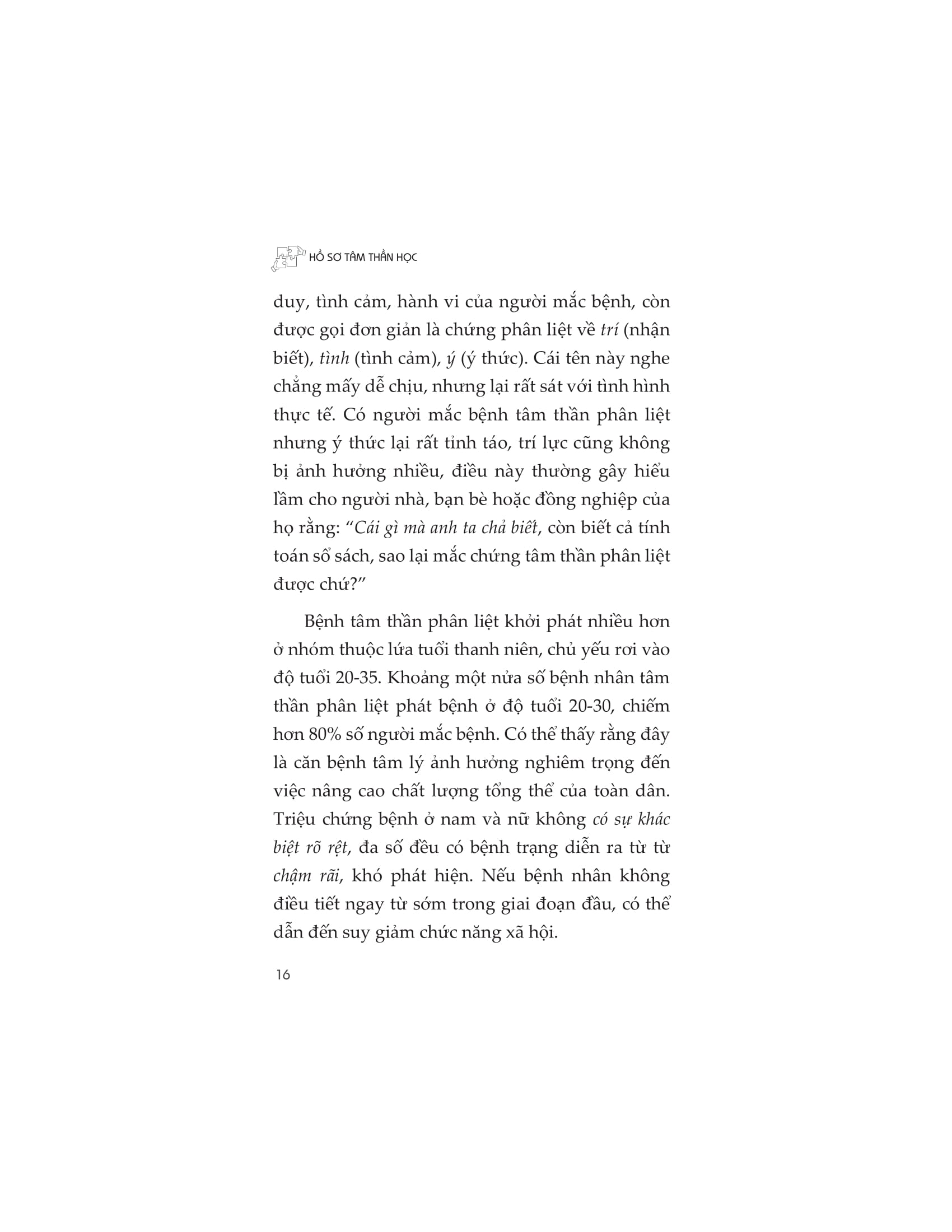 hồ sơ tâm thần học