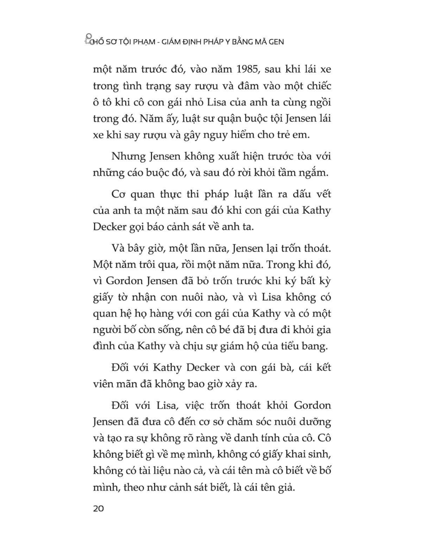 hồ sơ tội phạm - giám định pháp y bằng mã gen