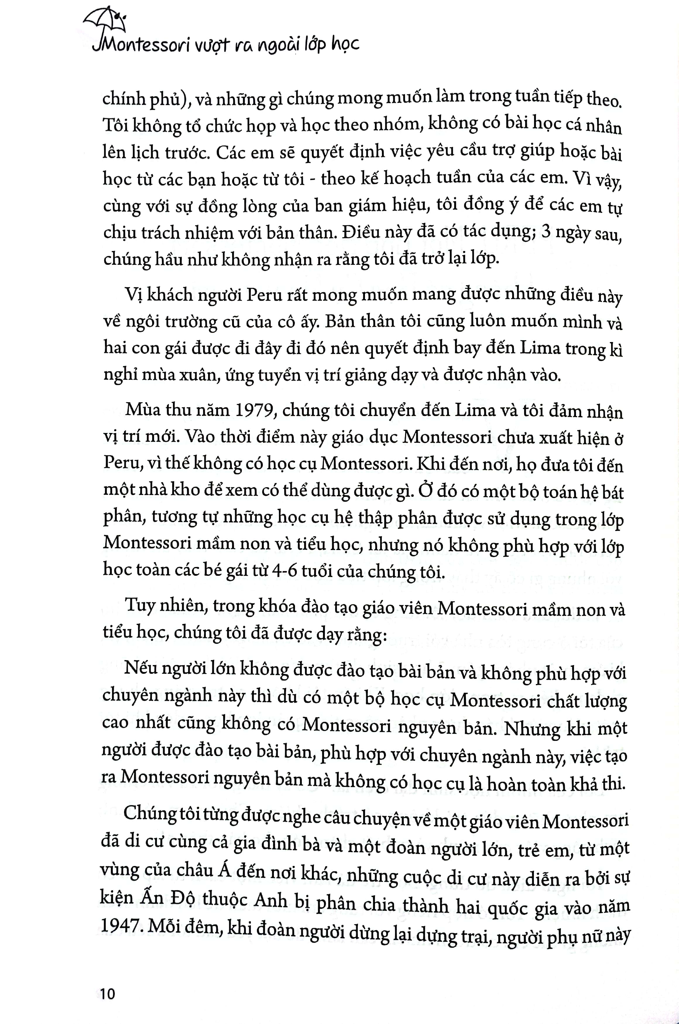 hỗ trợ cuộc sống - montessori vượt ra ngoài lớp học