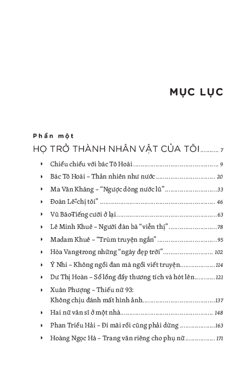 họ trở thành nhân vật của tôi