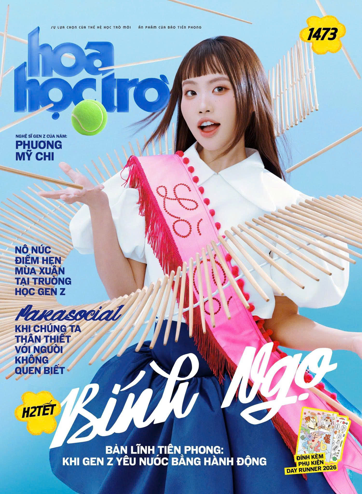 Hoa Hoc Tro - So 1473 - H2Tet Binh Ngo 2026 - No Nuc Diem Hen Mua Xuan Tai Truong Hoc Gen Z - Tang Kem Phu Kien Day Runner 2026 + Cam Nang Chien Than IELTS