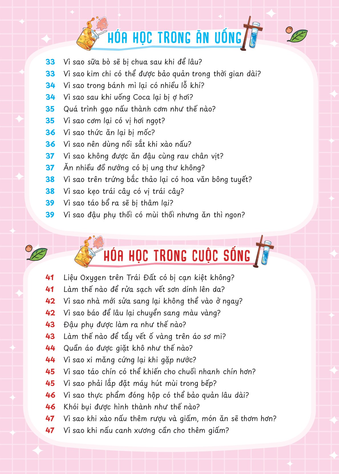 hóa học vui nhộn - những câu hỏi vì sao về hóa học