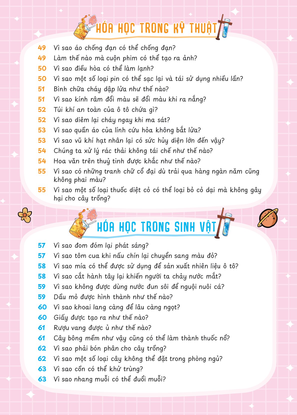 hóa học vui nhộn - những câu hỏi vì sao về hóa học