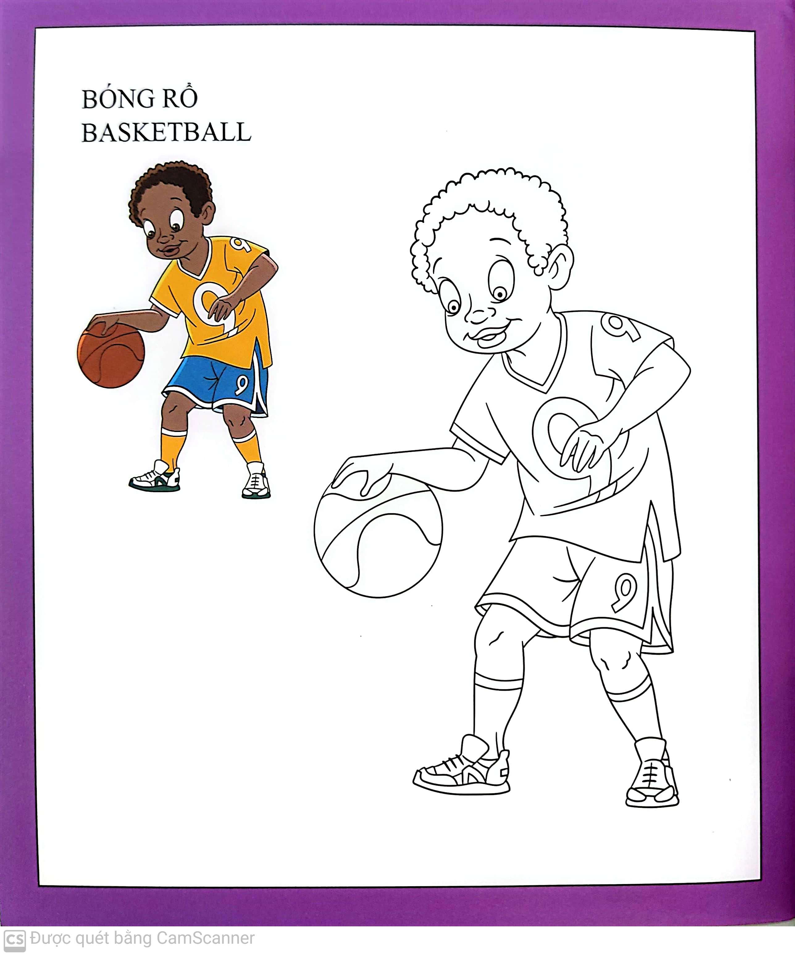 họa sĩ nhí tô màu - thể thao