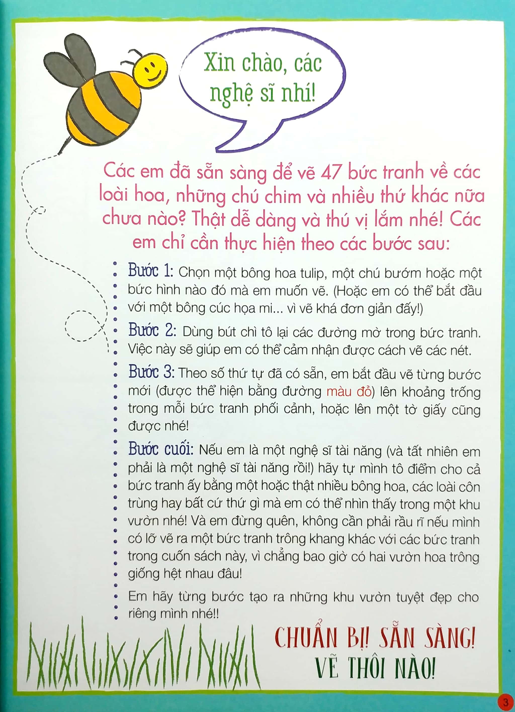 họa sĩ tí hon - learn to draw... flower garden! - nào, ta cùng học vẽ… khu vườn hoa!