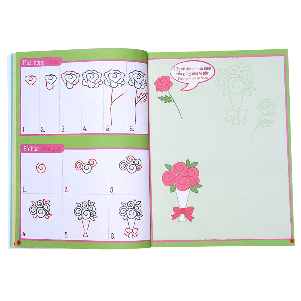 họa sĩ tí hon - nào, ta cùng học vẽ … khu vườn hoa! - learn to draw … flower graden!