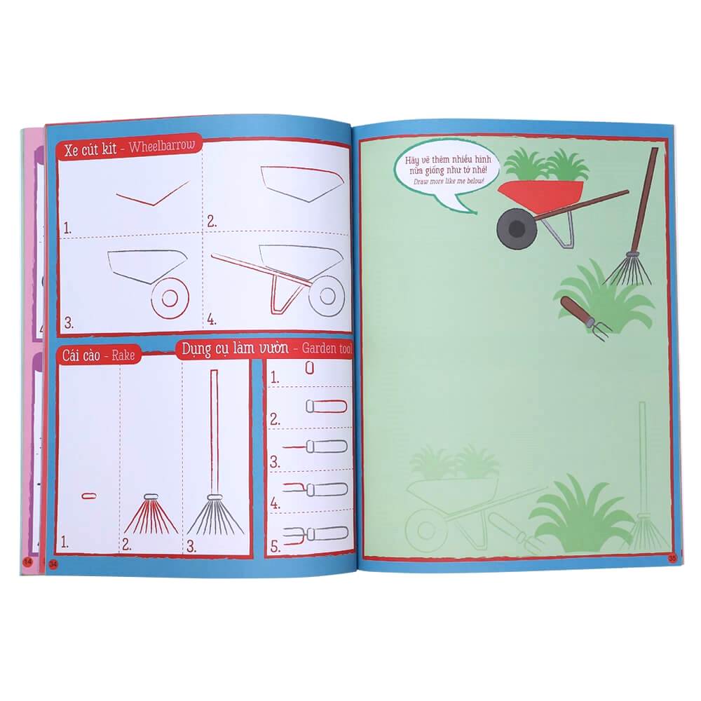 họa sĩ tí hon - nào, ta cùng học vẽ … khu vườn hoa! - learn to draw … flower graden!