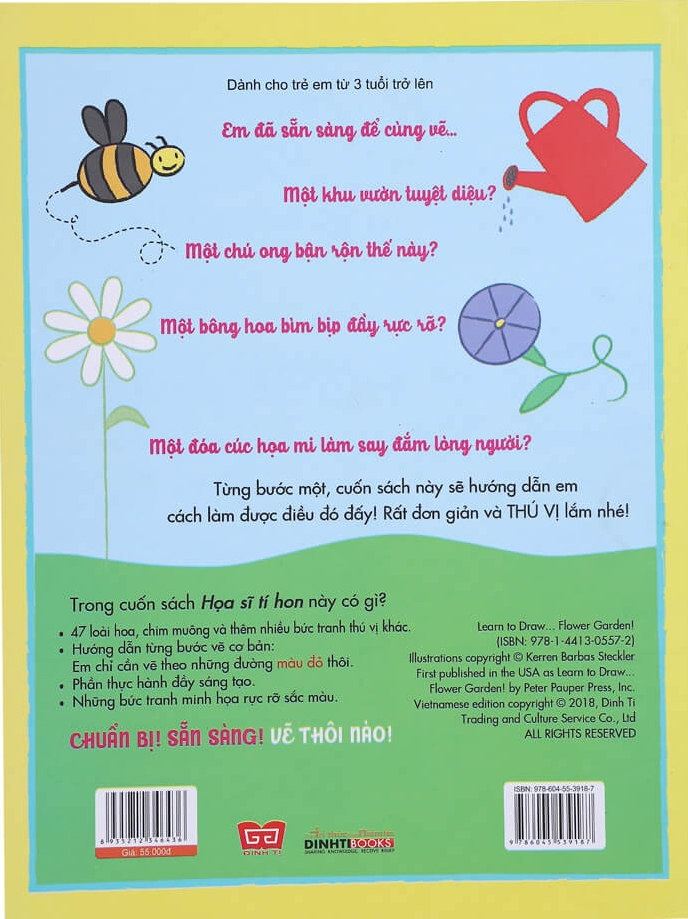 họa sĩ tí hon - nào, ta cùng học vẽ … khu vườn hoa! - learn to draw … flower graden!