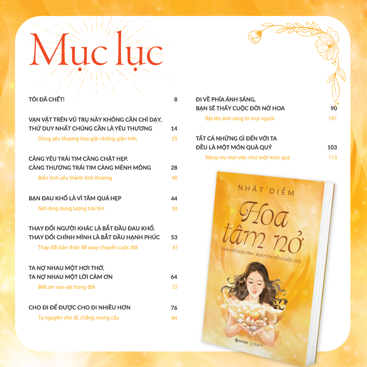 hoa tâm nở - khai mở hoa tâm - xoay chuyển cuộc đời