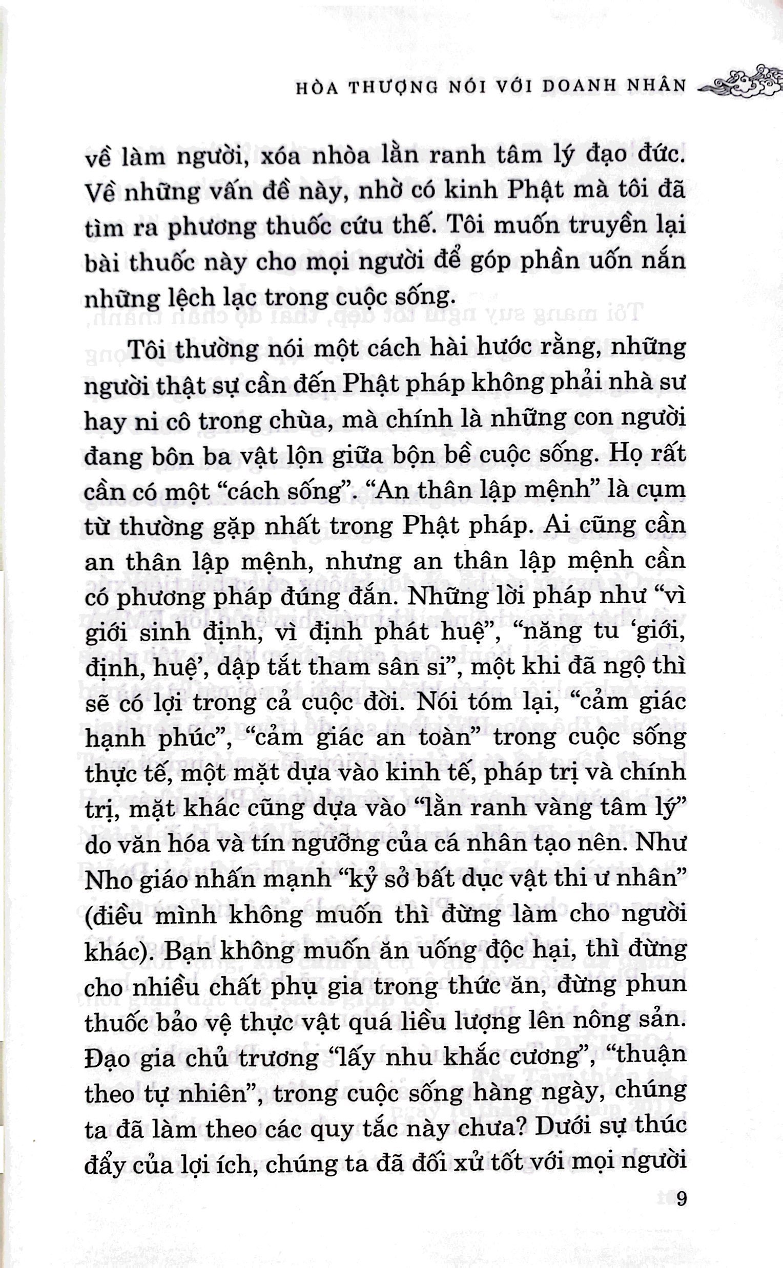 hòa thượng nói với doanh nhân