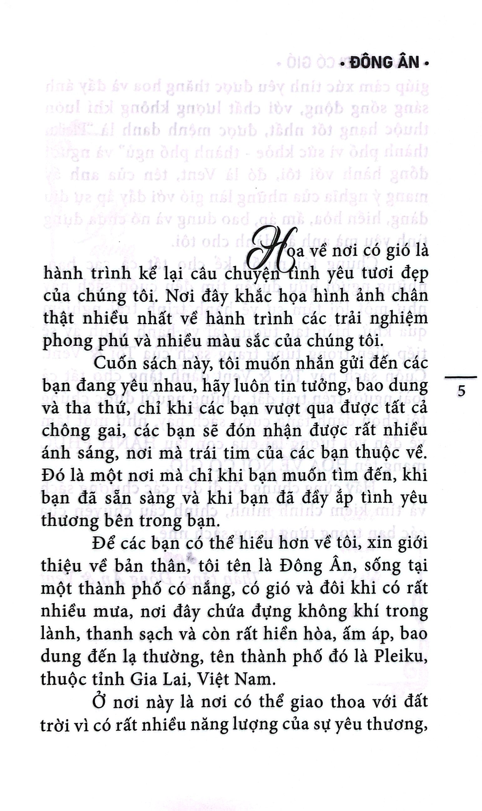 hoa về nơi có gió