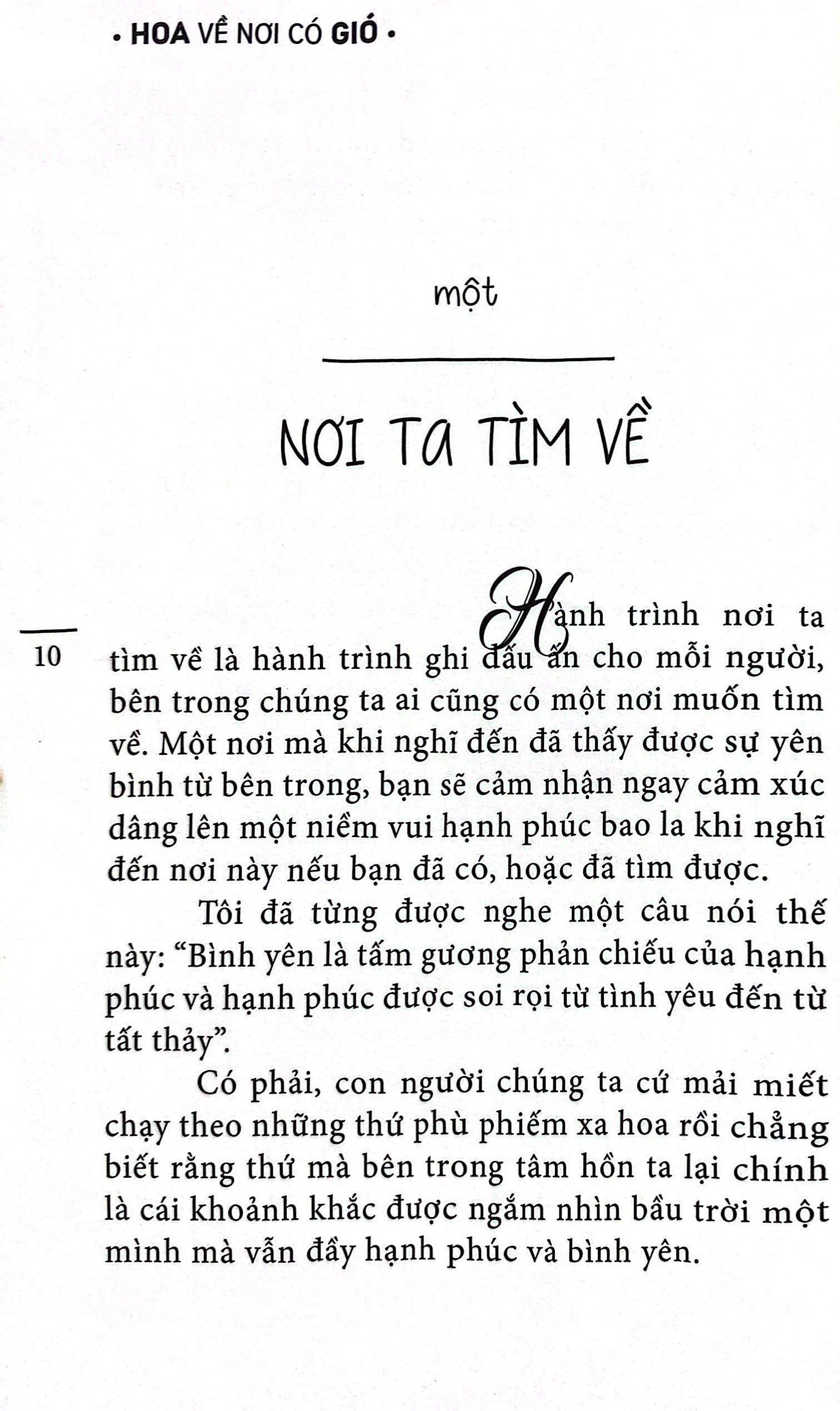 hoa về nơi có gió