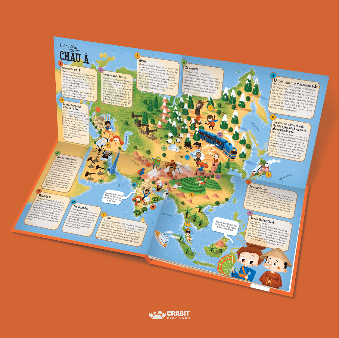 hỏa xa phiêu lưu ký - khám phám bảy lục địa trên thế giới - bìa cứng