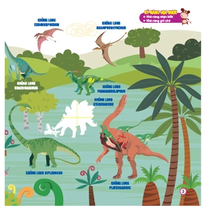 hoàn thiện kỹ năng 3-7 tuổi - bóc dán hình thông minh - công viên khủng long jura