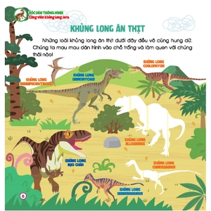 hoàn thiện kỹ năng 3-7 tuổi - bóc dán hình thông minh - công viên khủng long jura