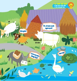 hoàn thiện kỹ năng 3-7 tuổi - bóc dán hình thông minh - động vật đáng yêu