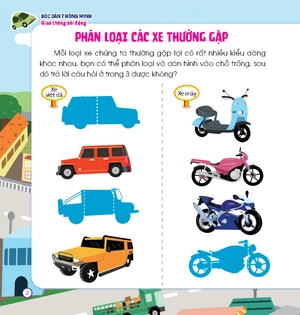 hoàn thiện kỹ năng 3-7 tuổi - bóc dán hình thông minh - giao thông sôi động