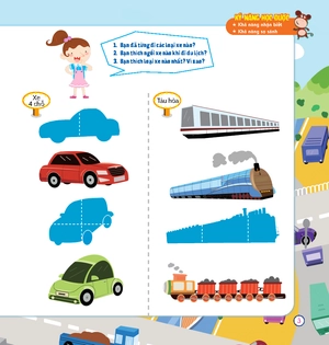 hoàn thiện kỹ năng 3-7 tuổi - bóc dán hình thông minh - giao thông sôi động