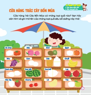 hoàn thiện kỹ năng 3-7 tuổi - bóc dán hình thông minh - rau, củ, quả yummy!