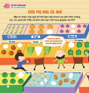 hoàn thiện kỹ năng 3-7 tuổi - bóc dán hình thông minh - rau, củ, quả yummy!