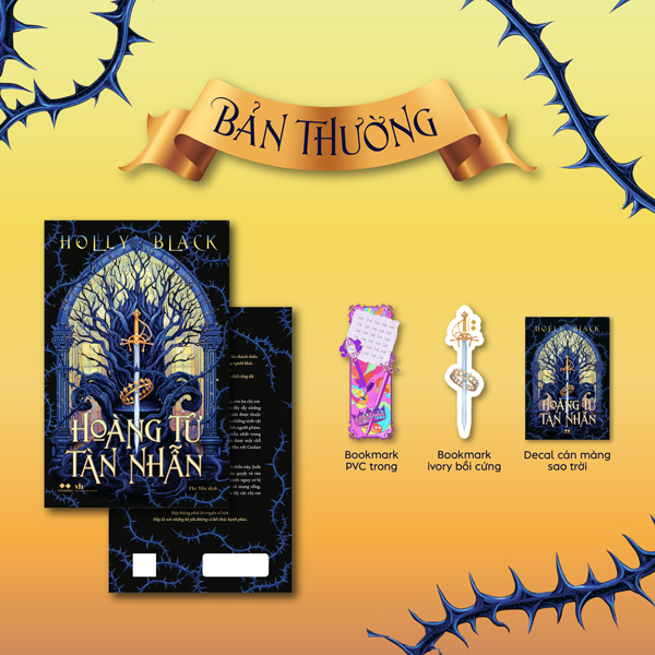Hoang Tu Tan Nhan - Tang Kem Bookmark Ivory Boi Cung + Bookmark PVC Trong + Decal Can Mang Sao Troi