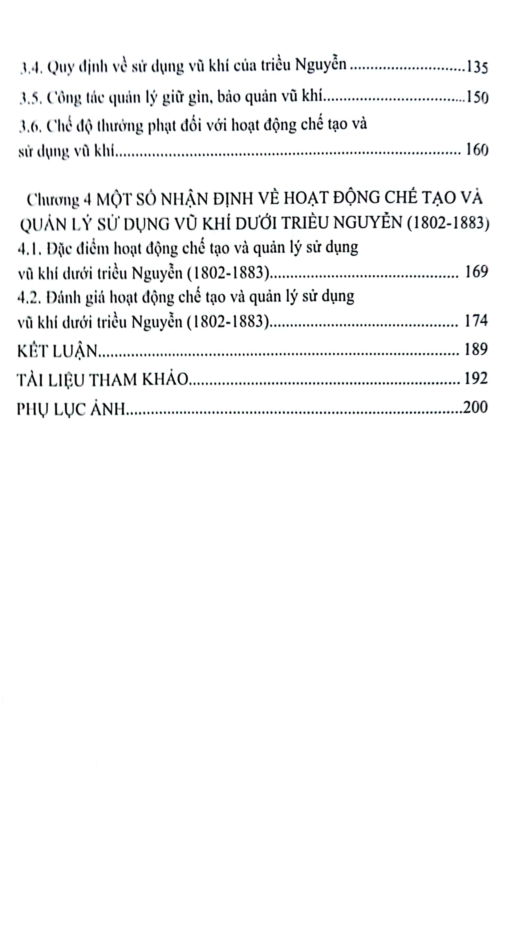 hoạt động chế tạo và quản lý sử dụng vũ khí dưới triều nguyễn giai đoạn 1802 - 1883 (sách chuyên khảo)