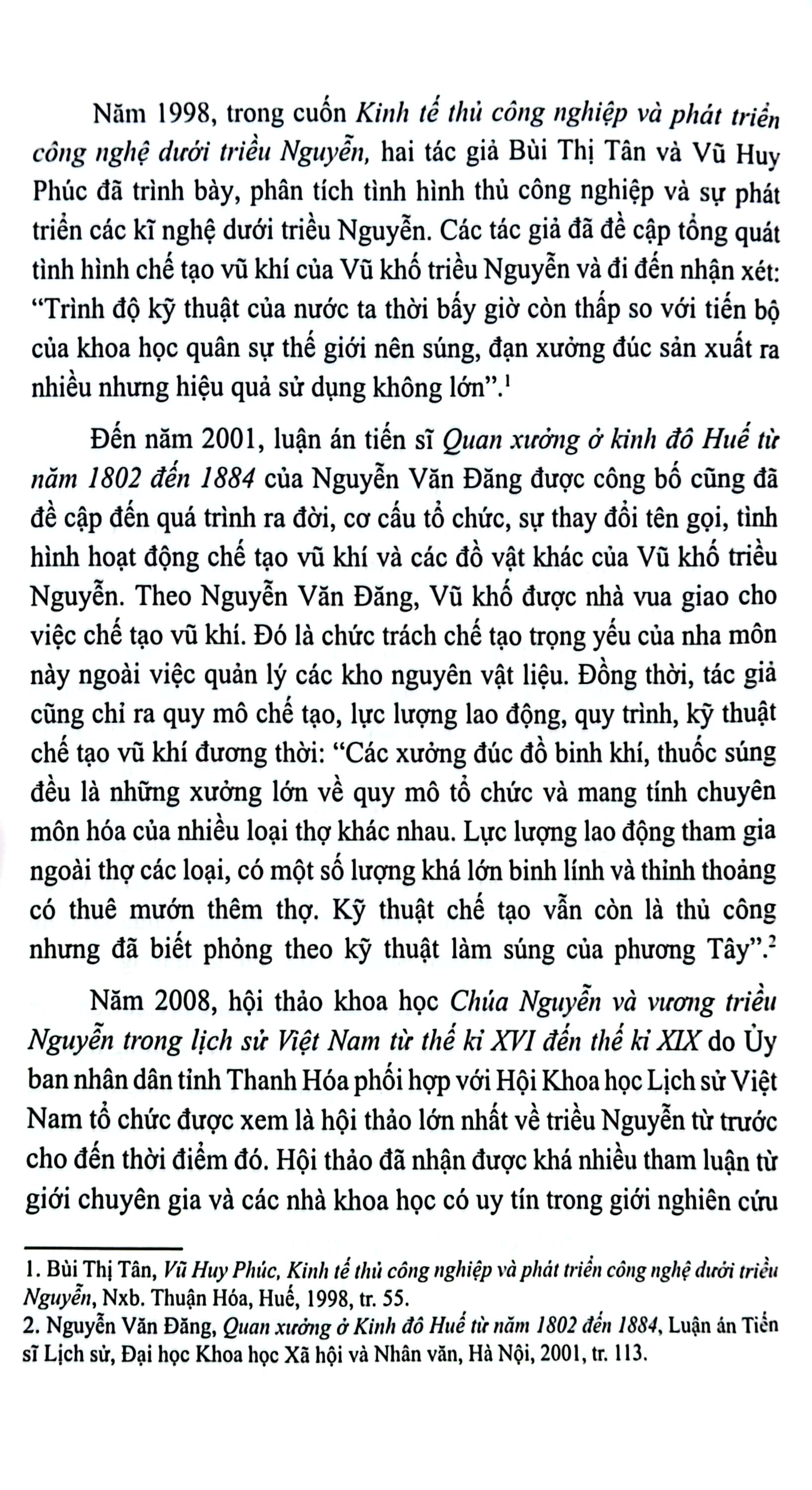 hoạt động chế tạo và quản lý sử dụng vũ khí dưới triều nguyễn giai đoạn 1802 - 1883 (sách chuyên khảo)