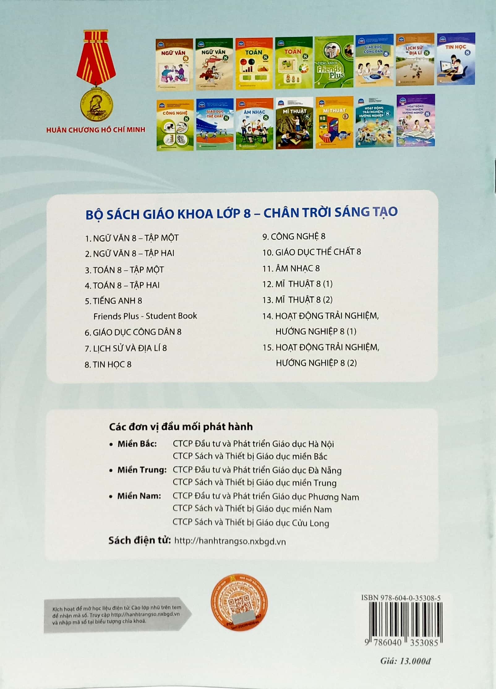 hoạt động trải nghiệm, hướng nghiệp 8 - bản 1 (chân trời sáng tạo) (chuẩn)