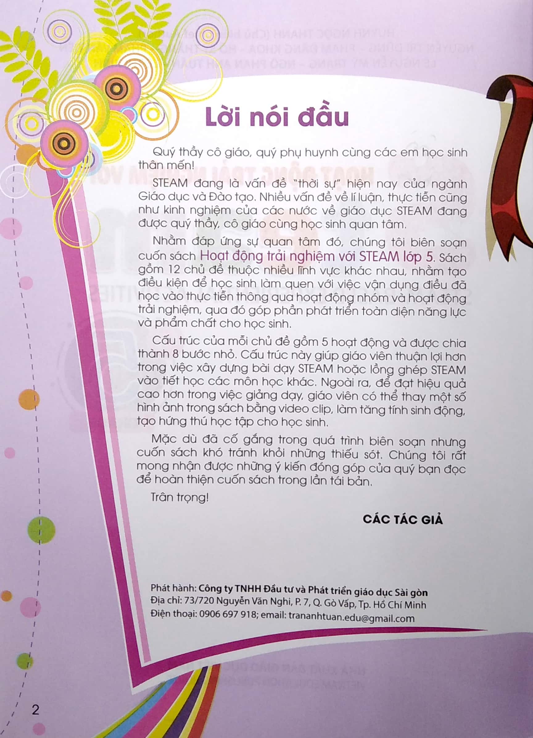 hoạt động trải nghiệm với steam - lớp 5